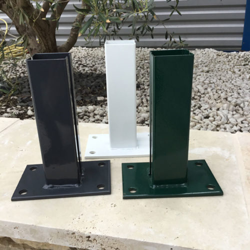 Platine pour portillon 20 centimètres / Base 10 x 15
